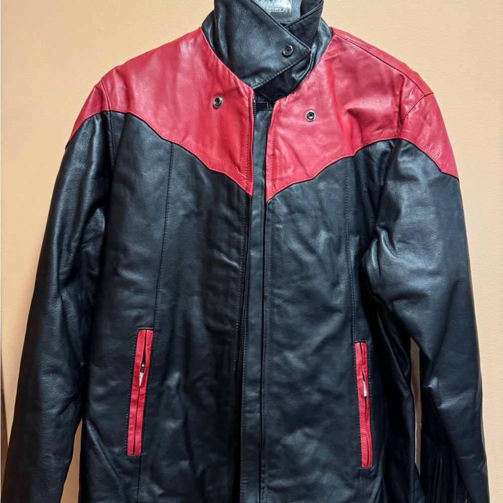 Leather gallery jacket